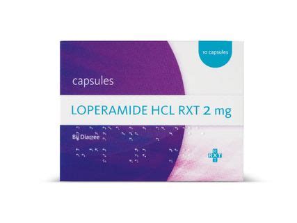 RXT loperamide HCl 2 mg diarreeremmende capsules。